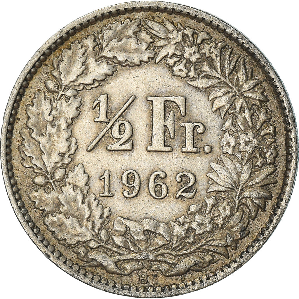 Moneta, Svizzera, 1/2 Franc, 1962, Bern, MB+, Argento, KM:23