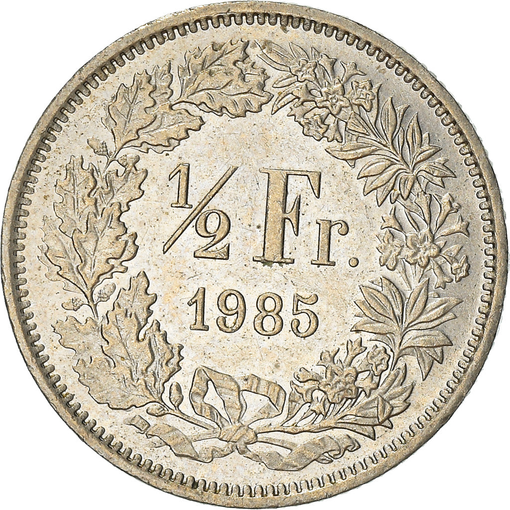 Moneta, Svizzera, 1/2 Franc, 1985, Bern, BB, Rame-nichel, KM:23a.3