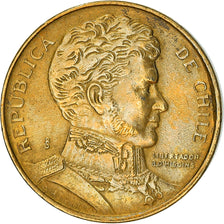 Coin, Chile, Peso, 1991, AU(50-53), Aluminum-Bronze, KM:216.2