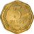 Moeda, Chile, 5 Pesos, 1994, Santiago, AU(55-58), Alumínio-Bronze, KM:232