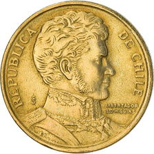 Monnaie, Chile, 10 Pesos, 1999, Santiago, TB+, Aluminum-Bronze, KM:228.2