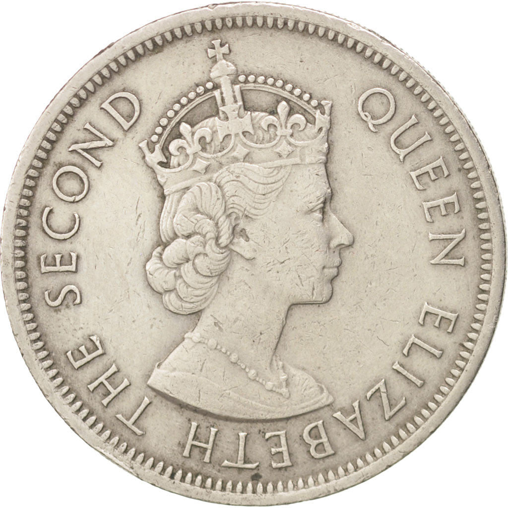 HONG KONG, Dollar, 1973, KM #35, AU(50-53), Copper-Nickel, 29.8, 11.48