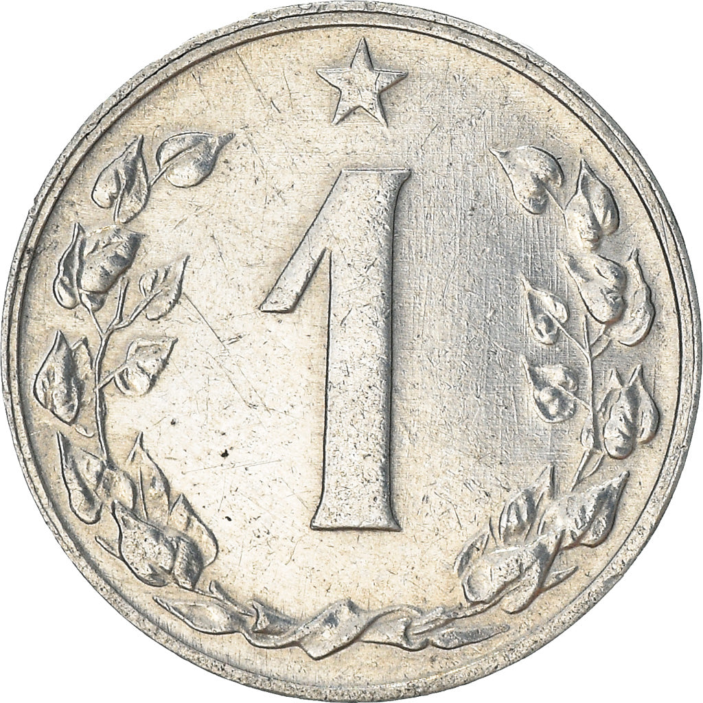 Moneta, Cecoslovacchia, Haler, 1954, BB+, Alluminio, KM:35