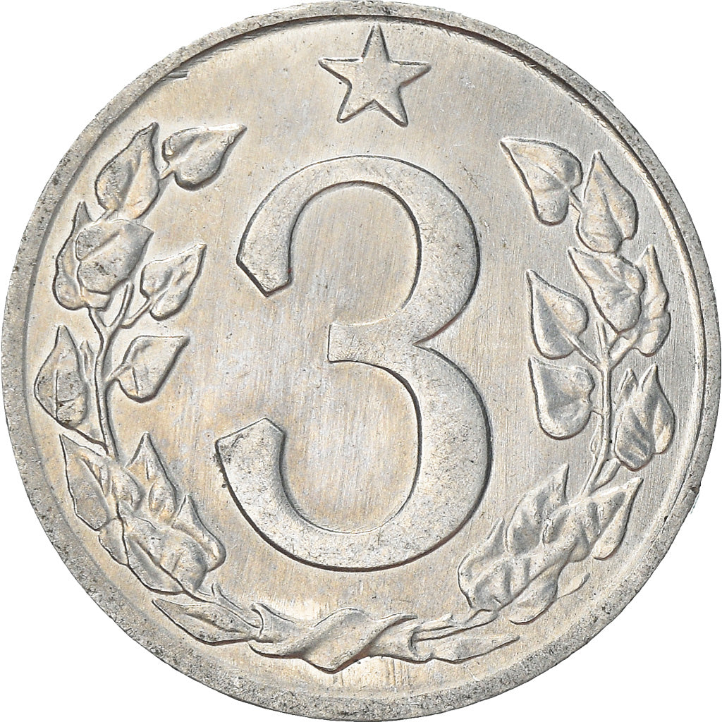 Moneta, Cecoslovacchia, 3 Halere, 1963, BB+, Alluminio, KM:52