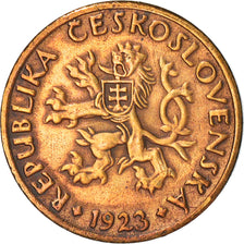 Moneta, Cecoslovacchia, 5 Haleru, 1923, BB, Bronzo, KM:6