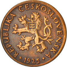 Moeda, Checoslováquia, 5 Haleru, 1925, EF(40-45), Bronze, KM:6