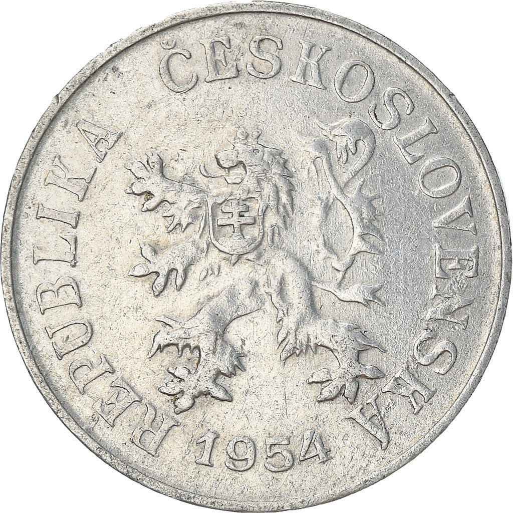 Monnaie, Tchécoslovaquie, 5 Haleru, 1954, TTB, Aluminium, KM:37