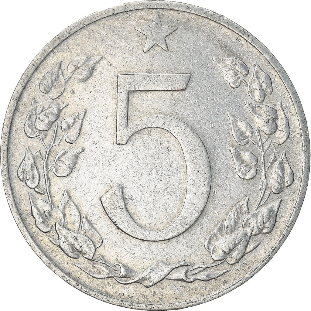 Monnaie, Tchécoslovaquie, 5 Haleru, 1954, TTB, Aluminium, KM:37