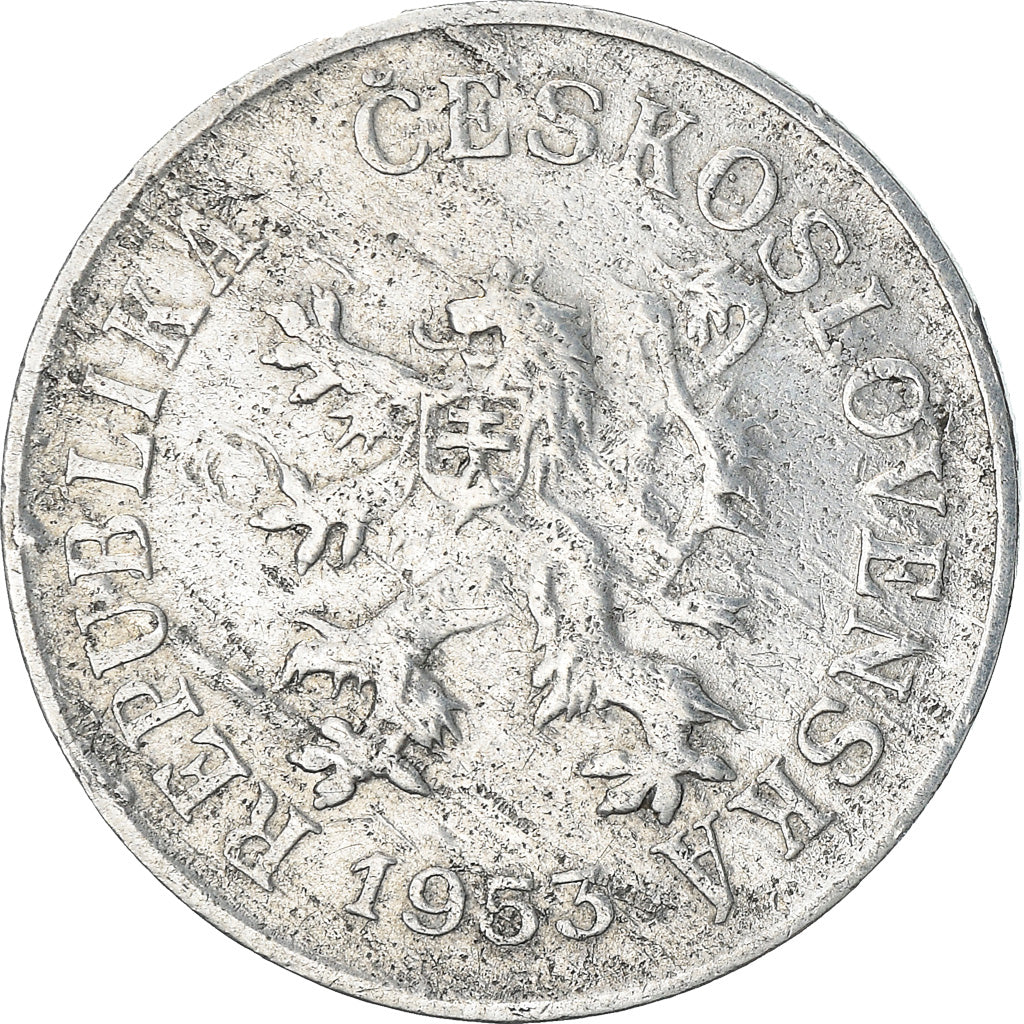 Moeda, Checoslováquia, 5 Haleru, 1953, VF(20-25), Alumínio, KM:37