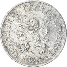 Moeda, Checoslováquia, 5 Haleru, 1953, VF(20-25), Alumínio, KM:37