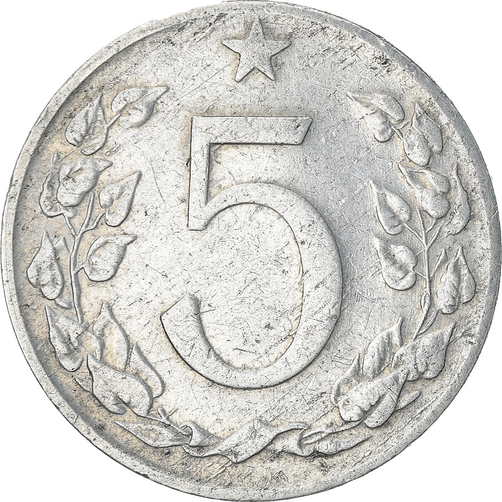 Moeda, Checoslováquia, 5 Haleru, 1953, VF(20-25), Alumínio, KM:37