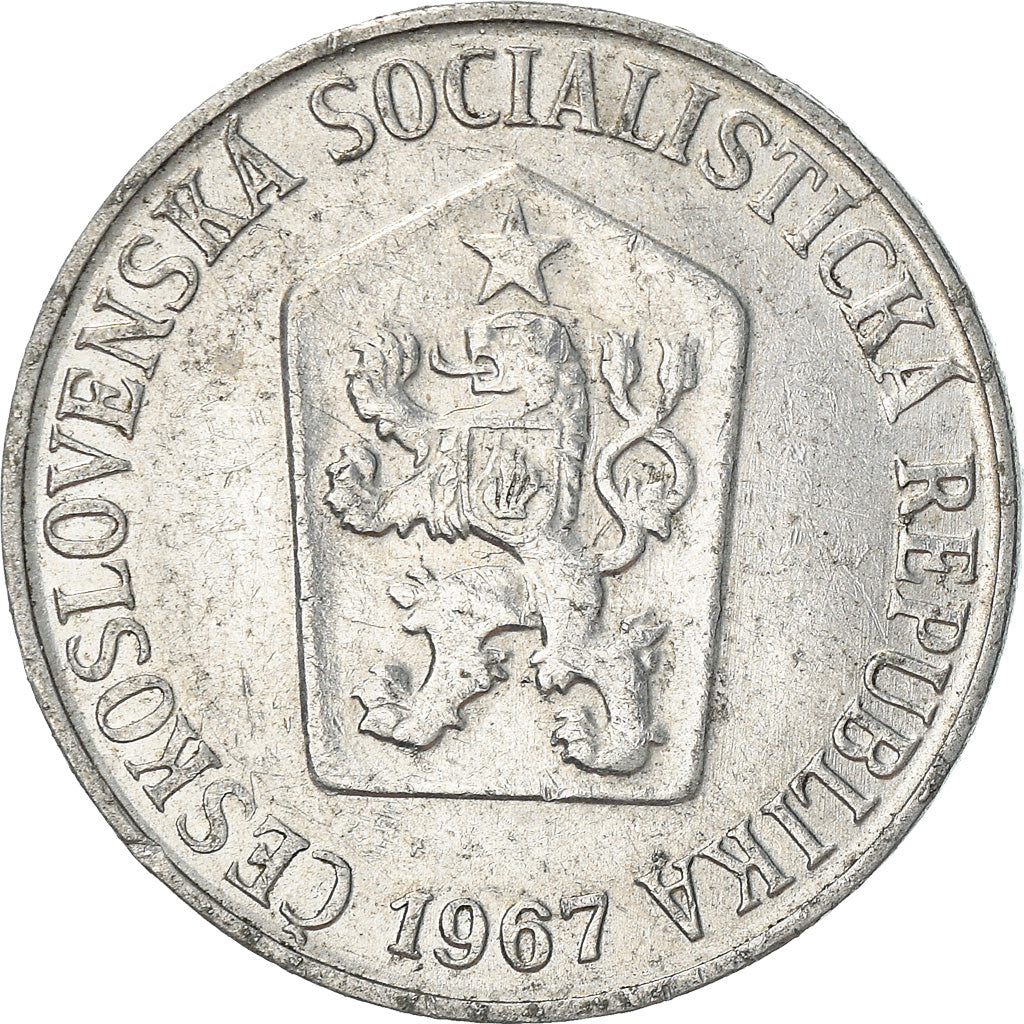 Moneta, Cecoslovacchia, 5 Haleru, 1967, MB+, Alluminio, KM:53