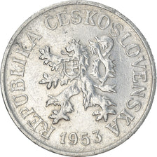 Münze, Tschechoslowakei, 10 Haleru, 1953, S+, Aluminium, KM:38