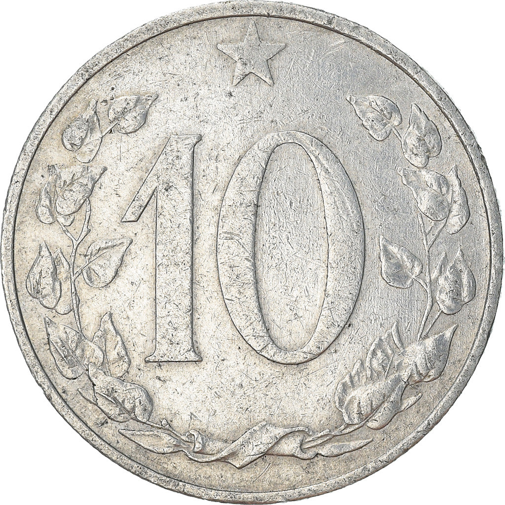 Münze, Tschechoslowakei, 10 Haleru, 1953, S+, Aluminium, KM:38