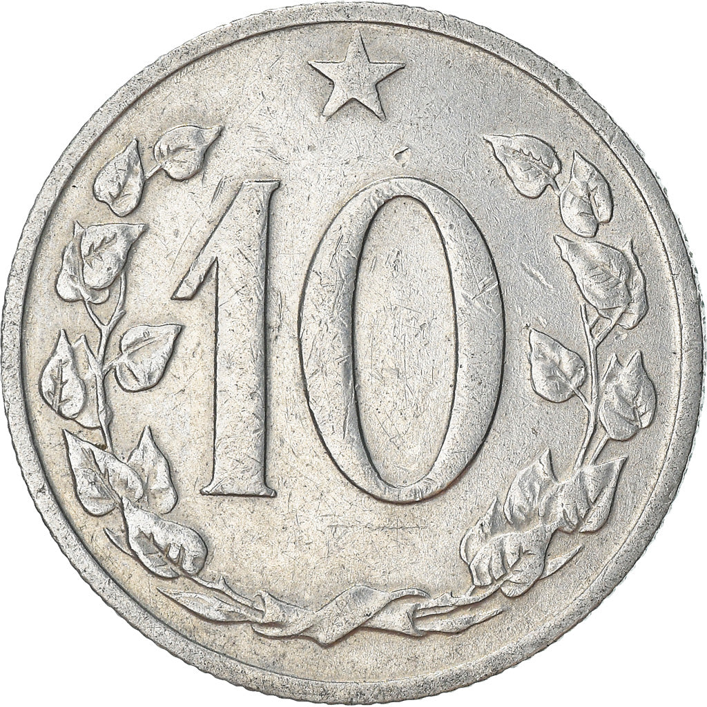 Moneta, Cecoslovacchia, 10 Haleru, 1961, BB, Alluminio, KM:49.1