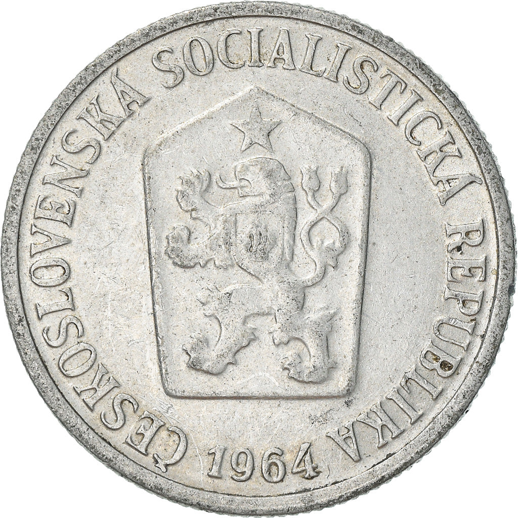 Moneta, Cecoslovacchia, 10 Haleru, 1964, BB, Alluminio, KM:49.1