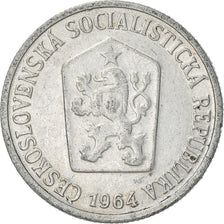 Moneta, Cecoslovacchia, 10 Haleru, 1964, BB, Alluminio, KM:49.1