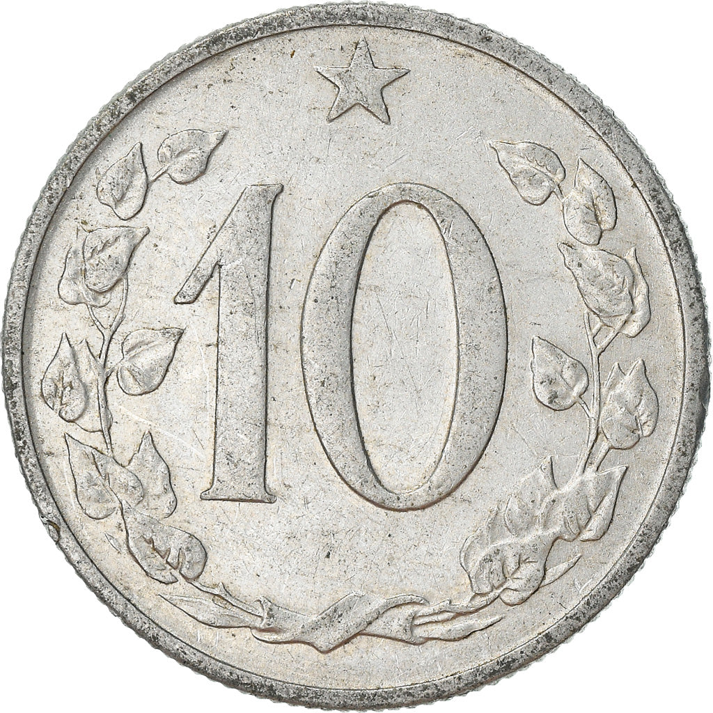 Moneta, Cecoslovacchia, 10 Haleru, 1964, BB, Alluminio, KM:49.1