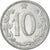 Moeda, Checoslováquia, 10 Haleru, 1965, AU(50-53), Alumínio, KM:49.1