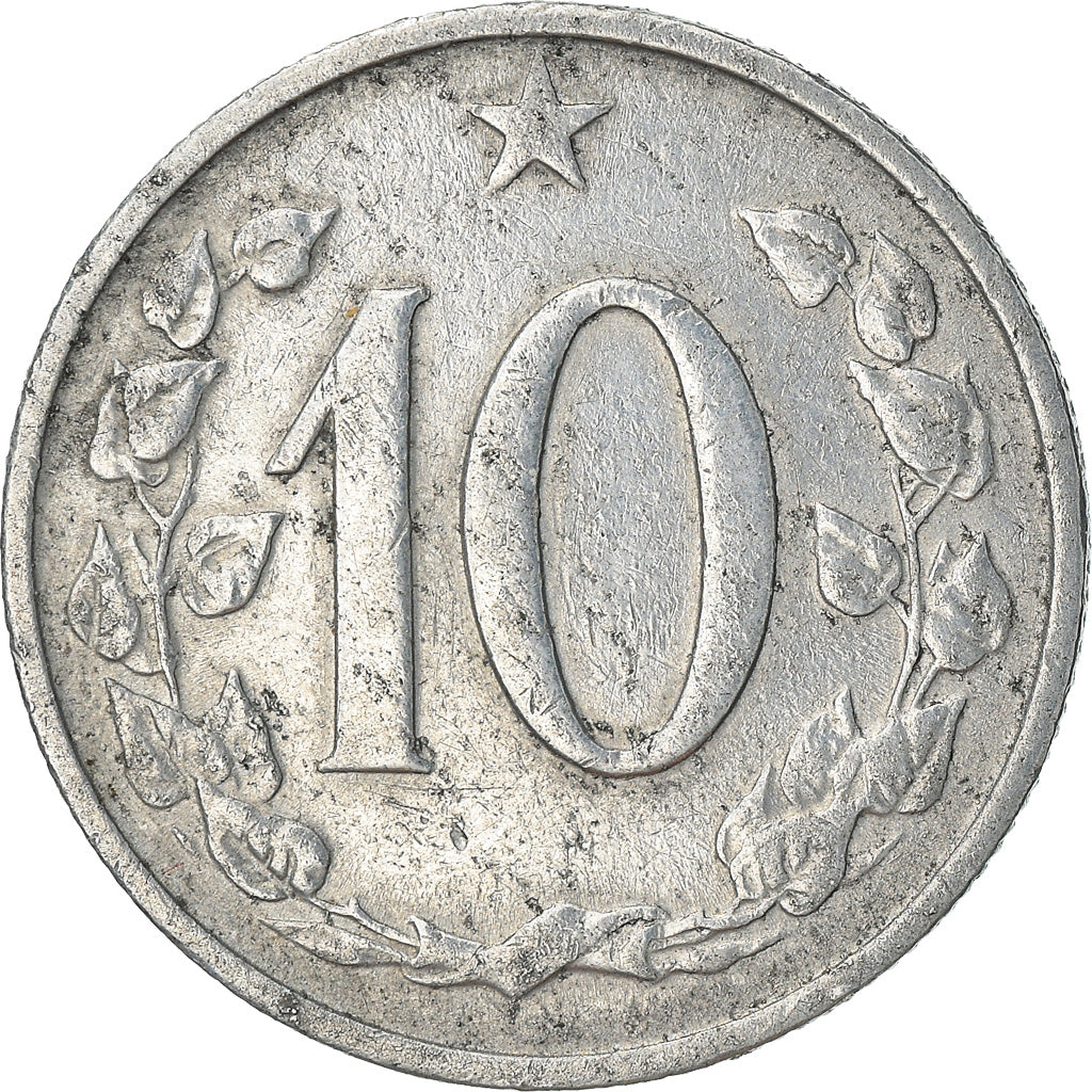 Münze, Tschechoslowakei, 10 Haleru, 1970, S+, Aluminium, KM:49.1