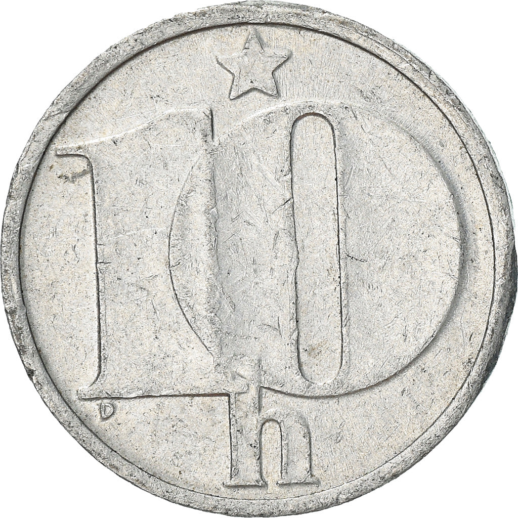 Münze, Tschechoslowakei, 10 Haleru, 1981, S+, Aluminium, KM:80