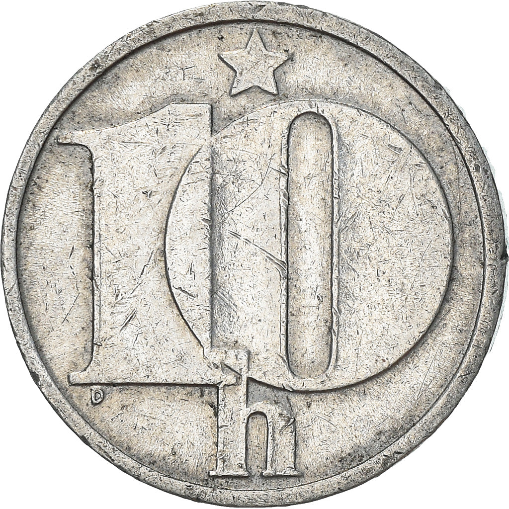 Münze, Tschechoslowakei, 10 Haleru, 1983, S+, Aluminium, KM:80