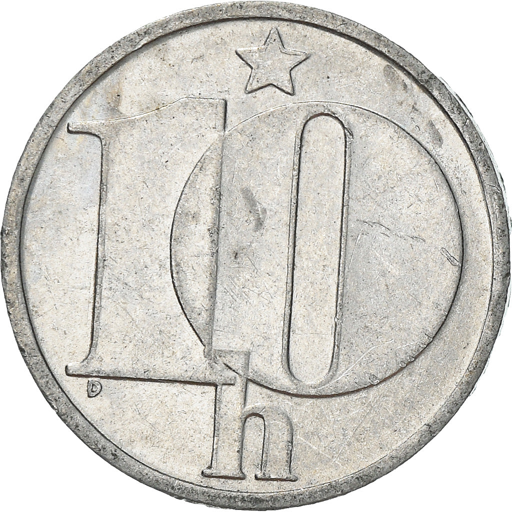Münze, Tschechoslowakei, 10 Haleru, 1986, SS+, Aluminium, KM:80