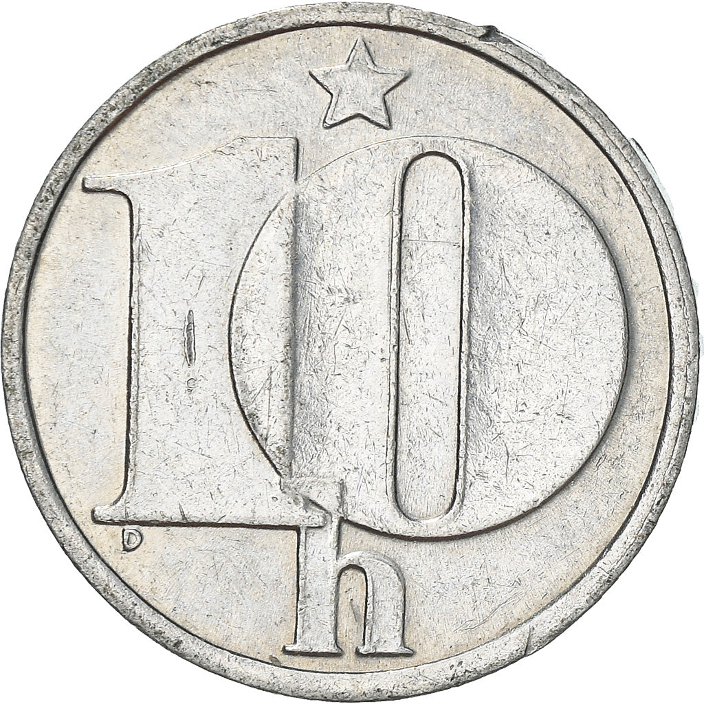 Moneta, Cecoslovacchia, 10 Haleru, 1987, MB+, Alluminio, KM:80