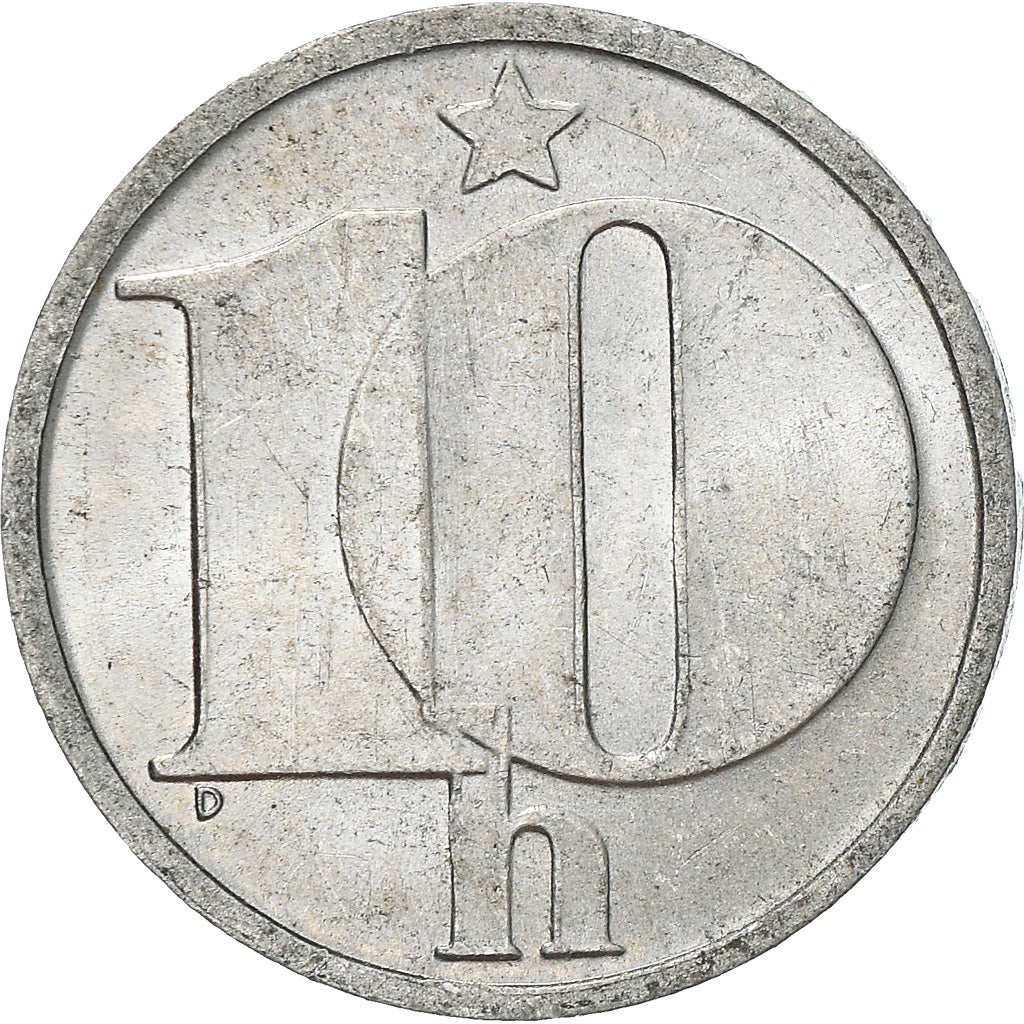 Monnaie, Tchécoslovaquie, 10 Haleru, 1989, TTB+, Aluminium, KM:80