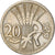 Moneda, Checoslovaquia, 20 Haleru, 1928, BC+, Cobre - níquel, KM:1