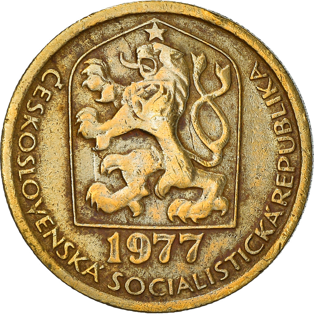 Moneta, Cecoslovacchia, 20 Haleru, 1977, MB, Nichel-ottone, KM:74