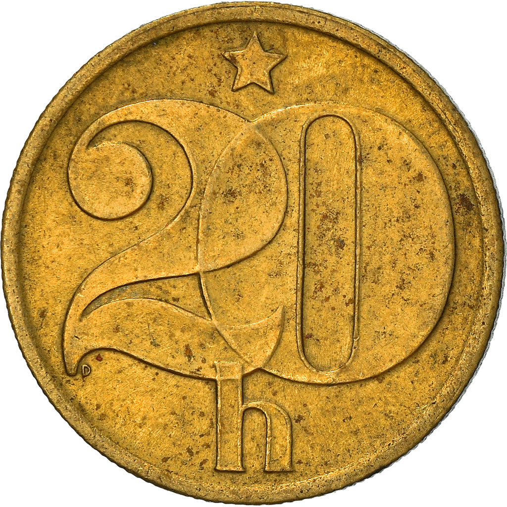Moneta, Cecoslovacchia, 20 Haleru, 1978, BB, Nichel-ottone, KM:74