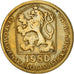 Coin, Czechoslovakia, 20 Haleru, 1980, VF(20-25), Nickel-brass, KM:74