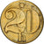 Moneda, Checoslovaquia, 20 Haleru, 1980, BC+, Níquel - latón, KM:74