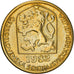 Moneda, Checoslovaquia, 20 Haleru, 1982, BC+, Níquel - latón, KM:74