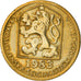Moneta, Czechosłowacja, 20 Haleru, 1983, VF(30-35), Mosiądz niklowy, KM:74