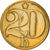Moneda, Checoslovaquia, 20 Haleru, 1983, BC+, Níquel - latón, KM:74