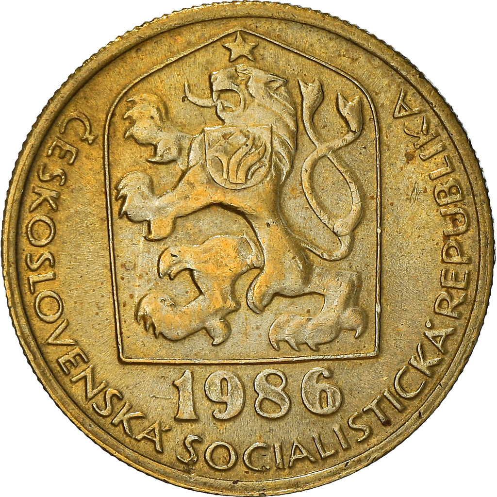 Moneta, Cecoslovacchia, 20 Haleru, 1986, BB+, Nichel-ottone, KM:74