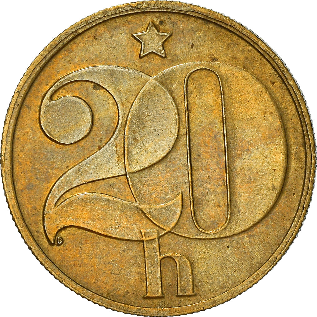 Moneta, Cecoslovacchia, 20 Haleru, 1986, BB+, Nichel-ottone, KM:74