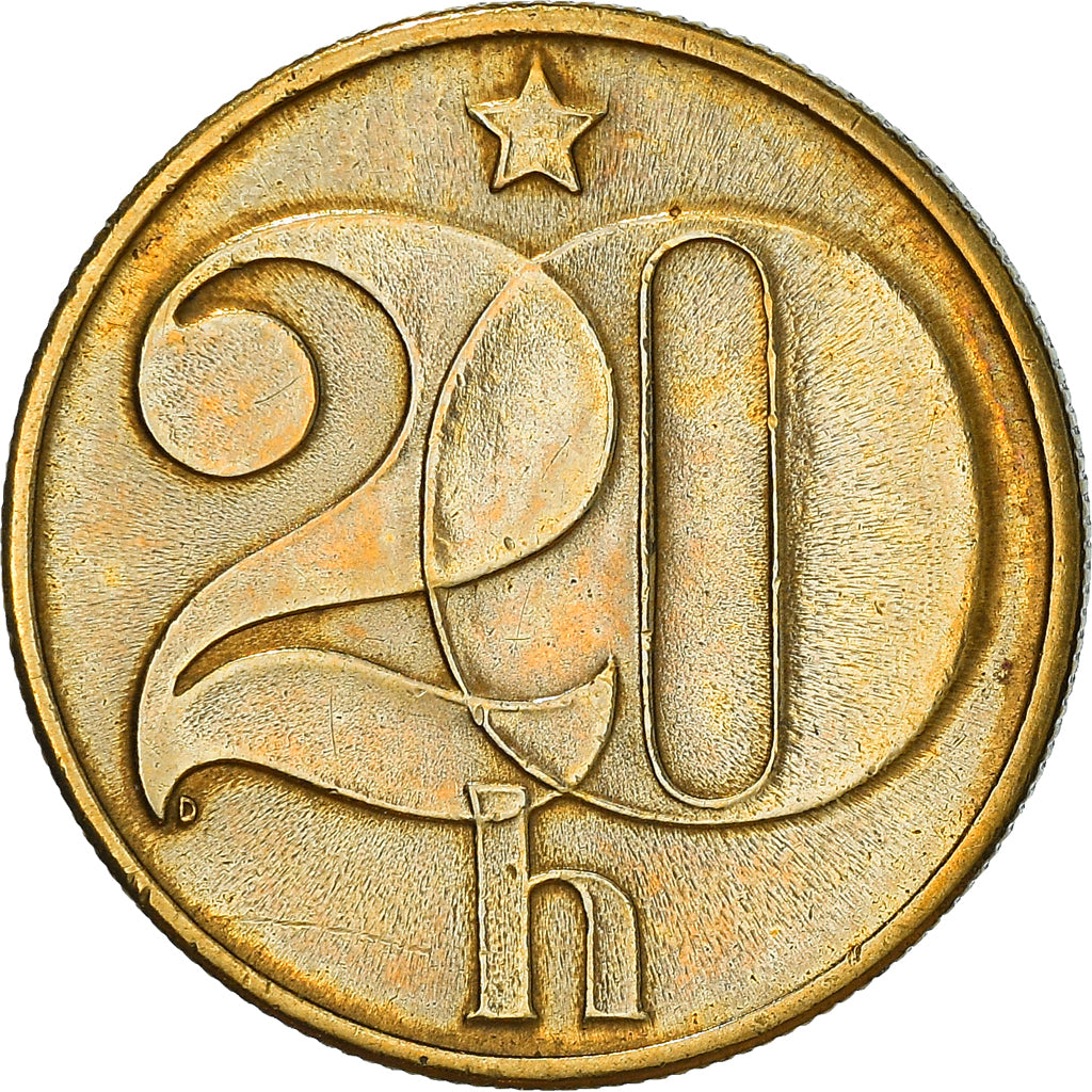 Monnaie, Tchécoslovaquie, 20 Haleru, 1988, TTB+, Nickel-brass, KM:74