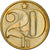 Moneda, Checoslovaquia, 20 Haleru, 1988, MBC+, Níquel - latón, KM:74