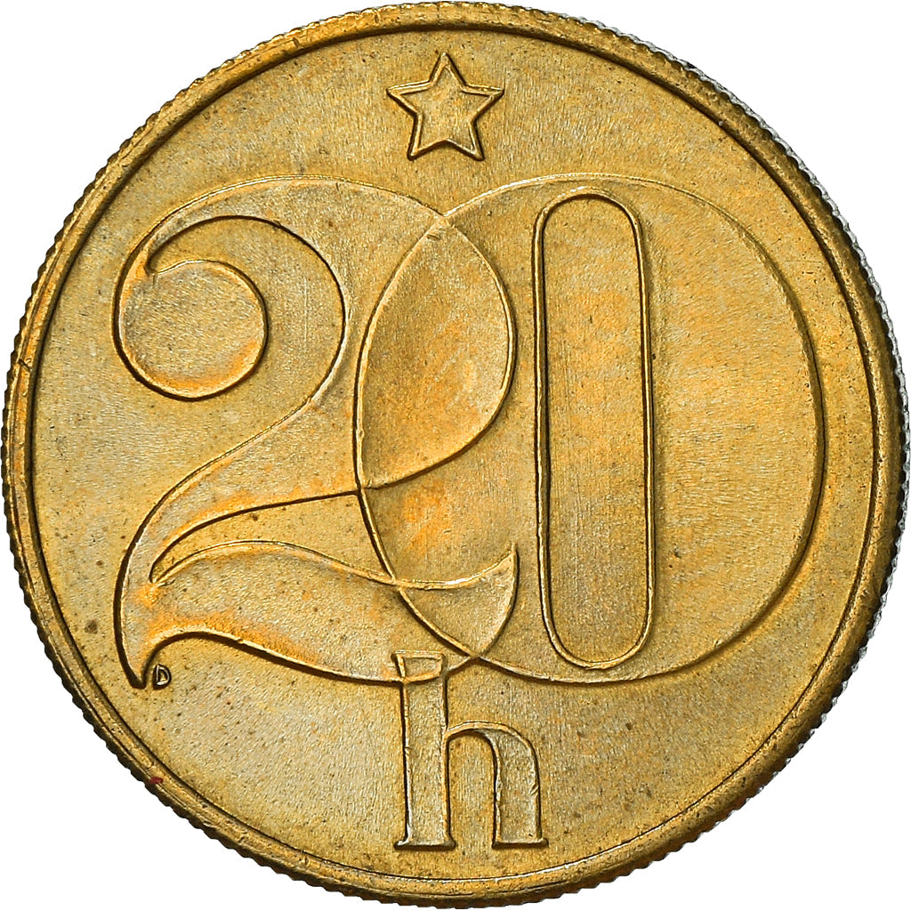 Moneta, Cecoslovacchia, 20 Haleru, 1989, SPL+, Nichel-ottone, KM:74