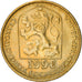 Moneta, Czechosłowacja, 20 Haleru, 1990, AU(50-53), Mosiądz niklowy, KM:74
