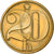 Moneda, Checoslovaquia, 20 Haleru, 1990, MBC+, Níquel - latón, KM:74