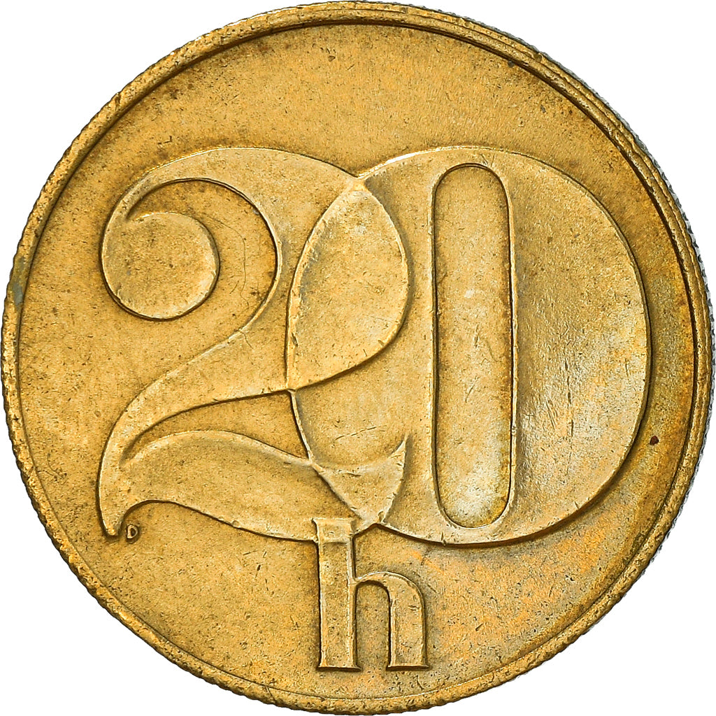 Monnaie, Tchécoslovaquie, 20 Haleru, 1991, TB+, Aluminum-Bronze, KM:143