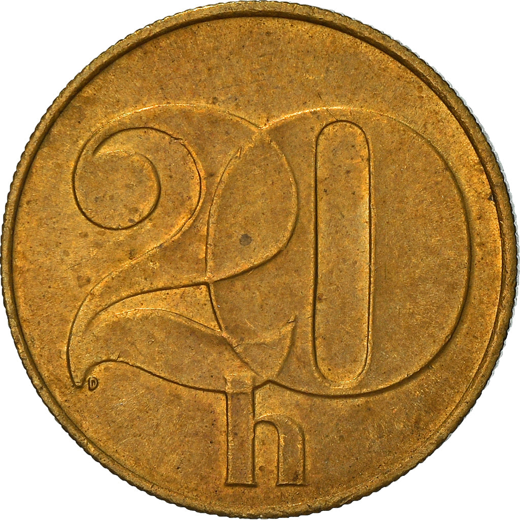 Moneta, Cecoslovacchia, 20 Haleru, 1992, BB, Alluminio-bronzo, KM:143