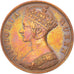HONG KONG, Cent, 1875, KM #4.1, AU(50-53), Bronze, 27.8, 7.69