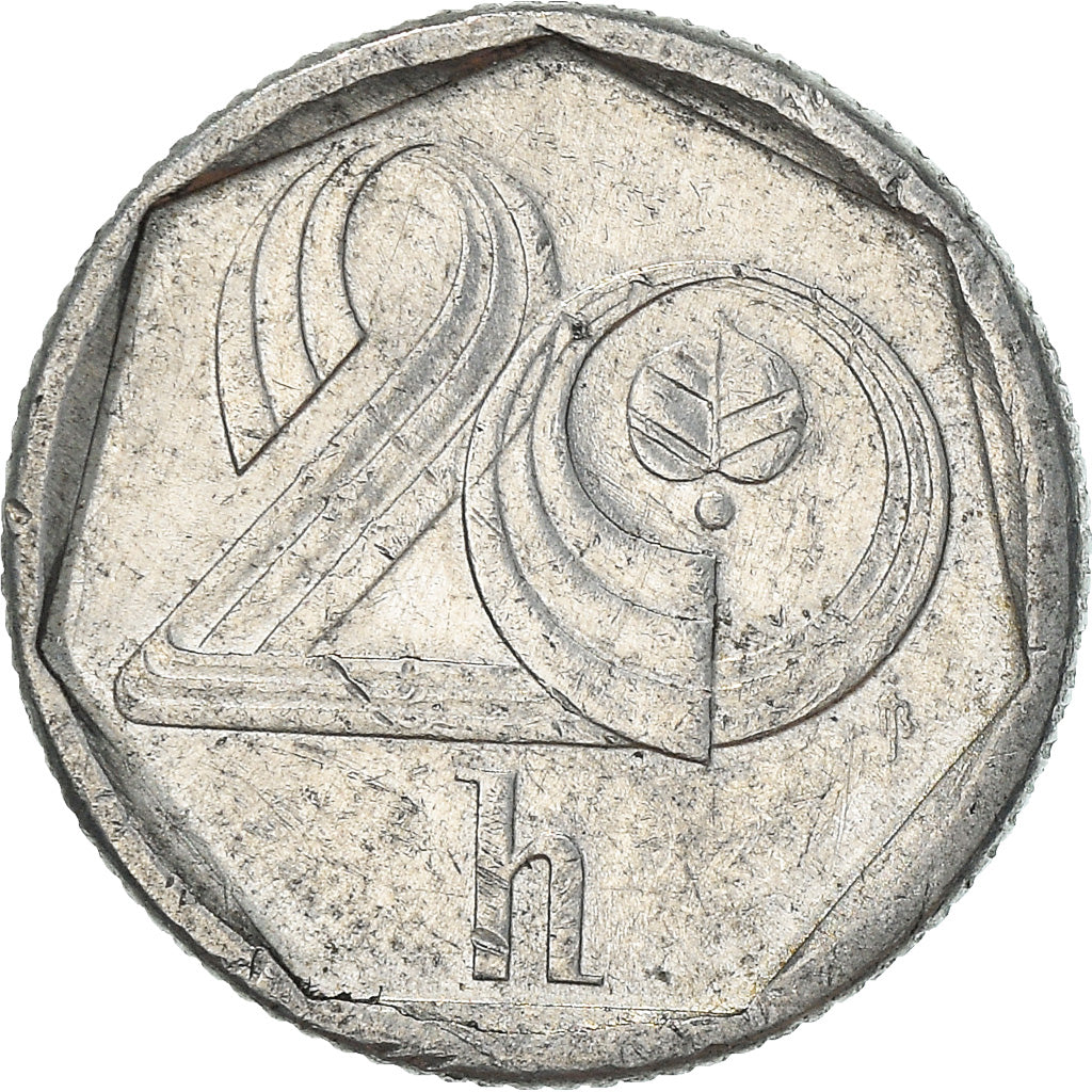Moneta, Repubblica Ceca, 20 Haleru, 1996, BB+, Alluminio, KM:2.1