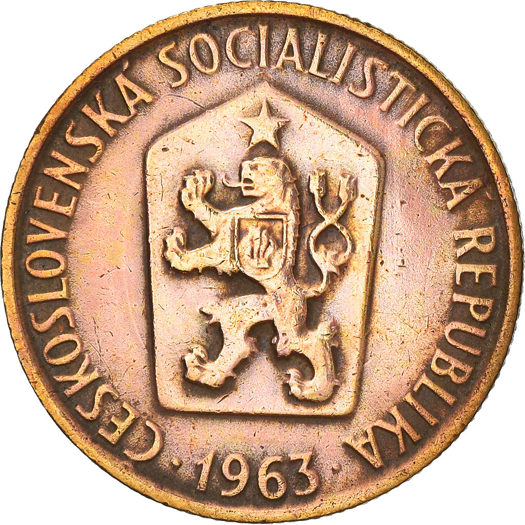 Münze, Tschechoslowakei, 50 Haleru, 1963, S, Bronze, KM:55.1
