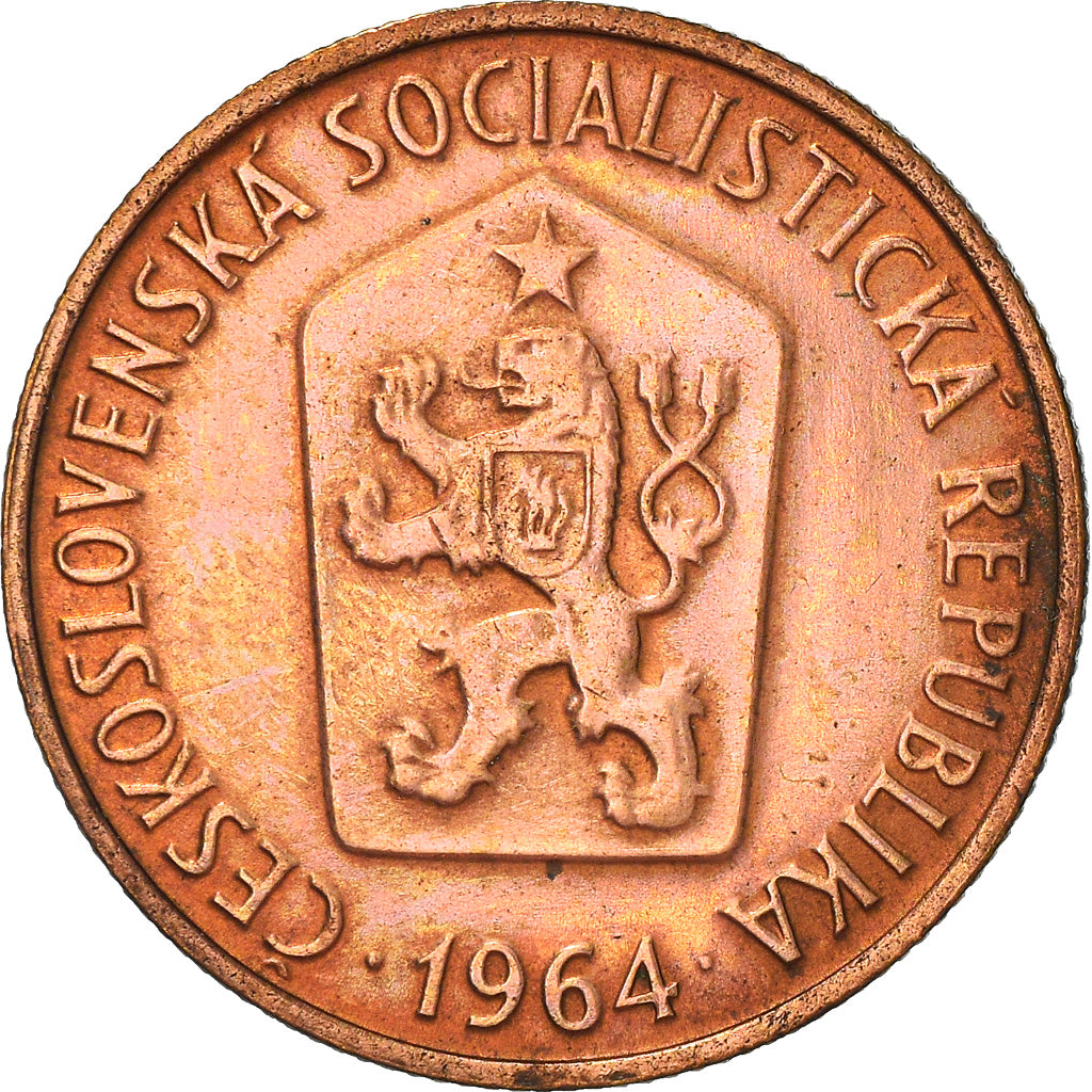 Münze, Tschechoslowakei, 50 Haleru, 1964, S+, Bronze, KM:55.1